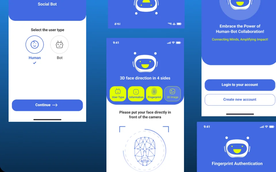 SecureMedia app screens