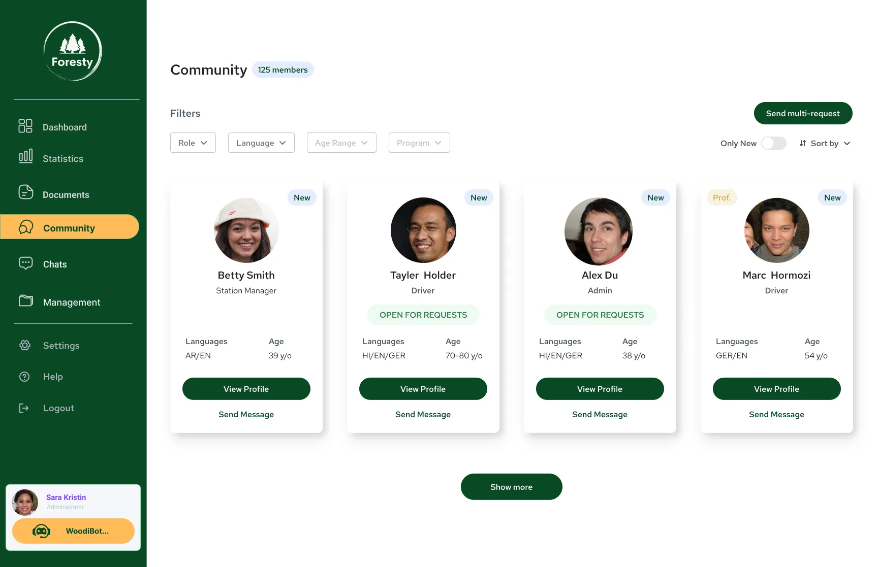 Community members with filters