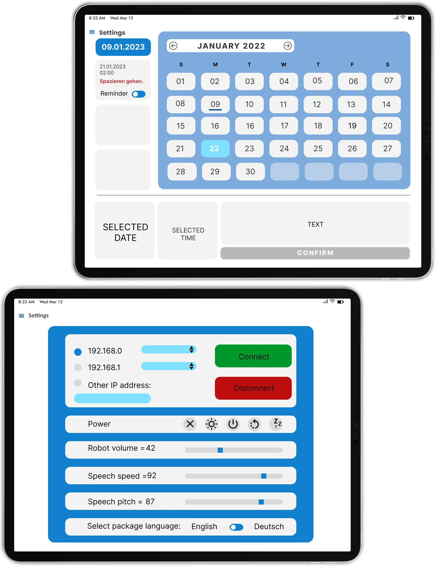 Figure 4: Final User Interface Design