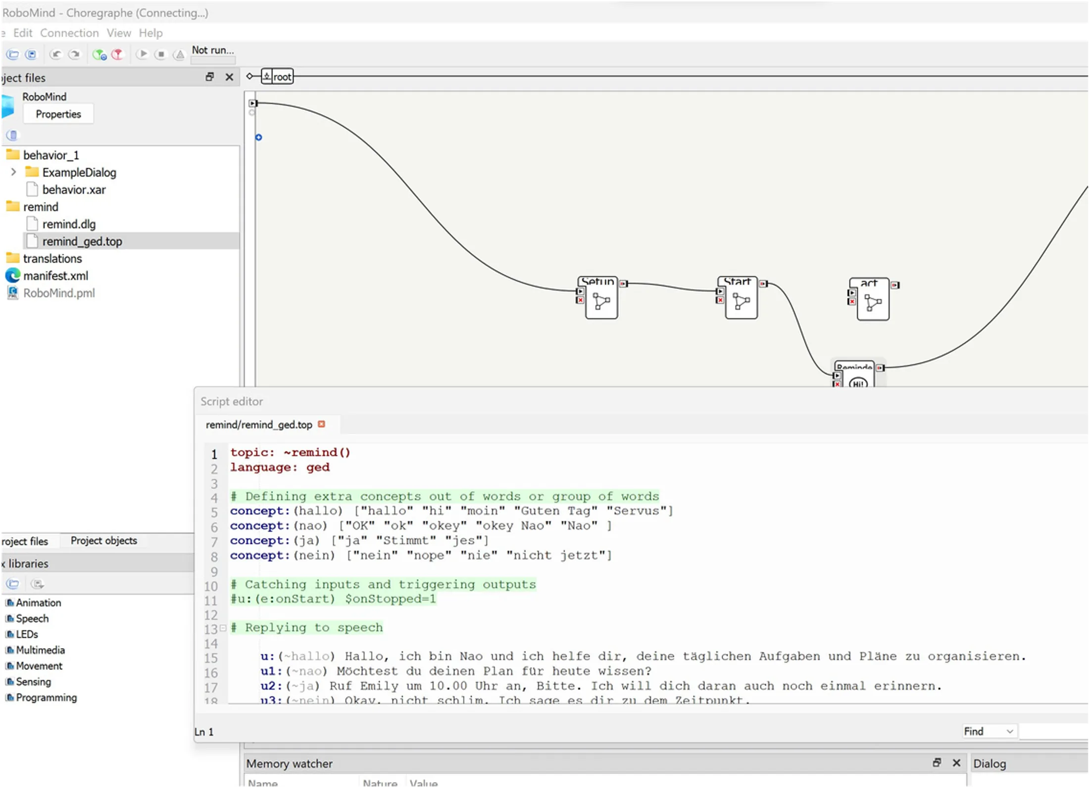 Figure 6: RoboMind App Functionality